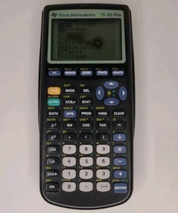 Texas Instruments TI-83 Plus Graphing Calculator Tested/Works Screen Damaged - Picture 1 of 5