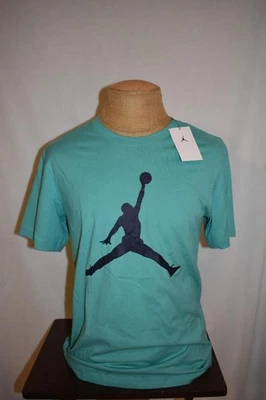 Camiseta Jordan Jumpman Para Hombre Manga Corta CJ0921-393 Verde Azulado/Azul Marino Medianoche Nueva Con Etiquetas Foto 1 de 2