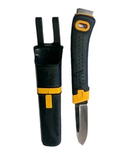 Vintage Stainless Steel Pratco Leisuremac p-dk Divers Knife with Locking Sheath - Foto 1 di 14