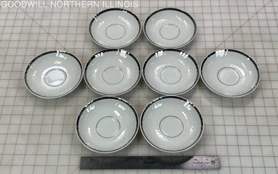 8 pires vintage Wedgewood Enoch madeira acabamento em platina - Imagem 1 de 4