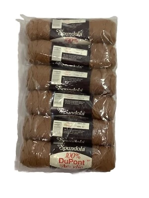 Spundola 4 Ply DuPont 100% Acrylic Color Camel 604 Dye 42964 J4 Pack Of 6 - Image 1 of 4