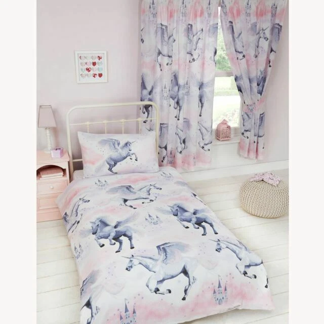 Rapport Stardust Unicorn Single Duvet Cover and Pillowcase Set