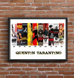Quentin Tarantino Filmography Print - Fathers Day Gift - indie Room Décor - Picture 1 of 1