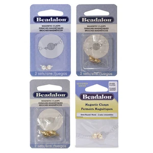 2 juegos de broches magnéticos redondos Beadalon® * Elige color y tamaño - Imagen 1 de 3