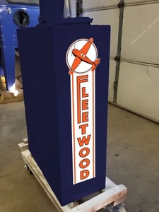 25" X 6" FLEETWOOD AIRCRAFT OIL GAS VINYL DECAL LUBESTER SIDES OIL PUMP LUBSTER - Picture 1 of 1