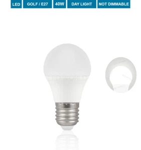 40W LED Golf Ball Globe Light Bulbs E27 Big Screw Cap Daylight Golf ES 5W/6W - Picture 1 of 11
