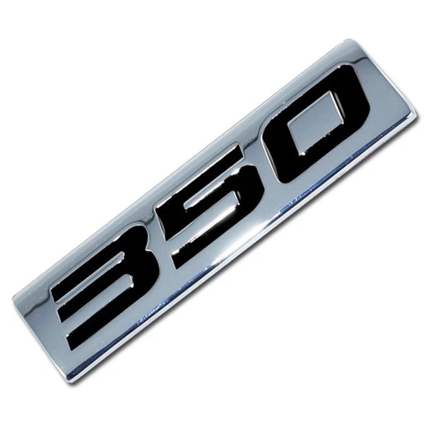 CHROME/BLACK METAL 350 ENGINE RACE MOTOR SWAP EMBLEM BADGE LM1 SMALL BLOCK CHEVY - Image 1 of 1