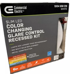 Commercial Electric Ultra Slim High Lumen 6 in. Selectable CCT LED Recessed D6 - Picture 1 of 1