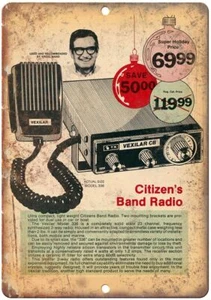 Citizen Band Radio CB Vexilar Ad Vintage Reproduction Metal Sign D10 - Picture 1 of 2