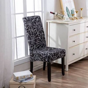 Stretch Spandex Chair Slipcovers 2/4/6pcs Removeable Dining Room Seat Cover - Picture 1 of 22