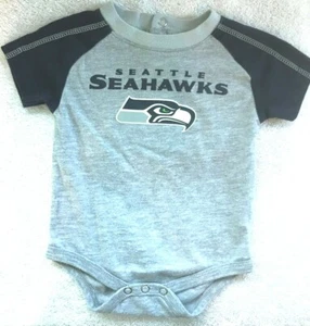 Seattle Seahawks Infant Baby One Piece NFL Team Apparel Sz 0/3 Mo - VG Condition - Picture 1 of 3