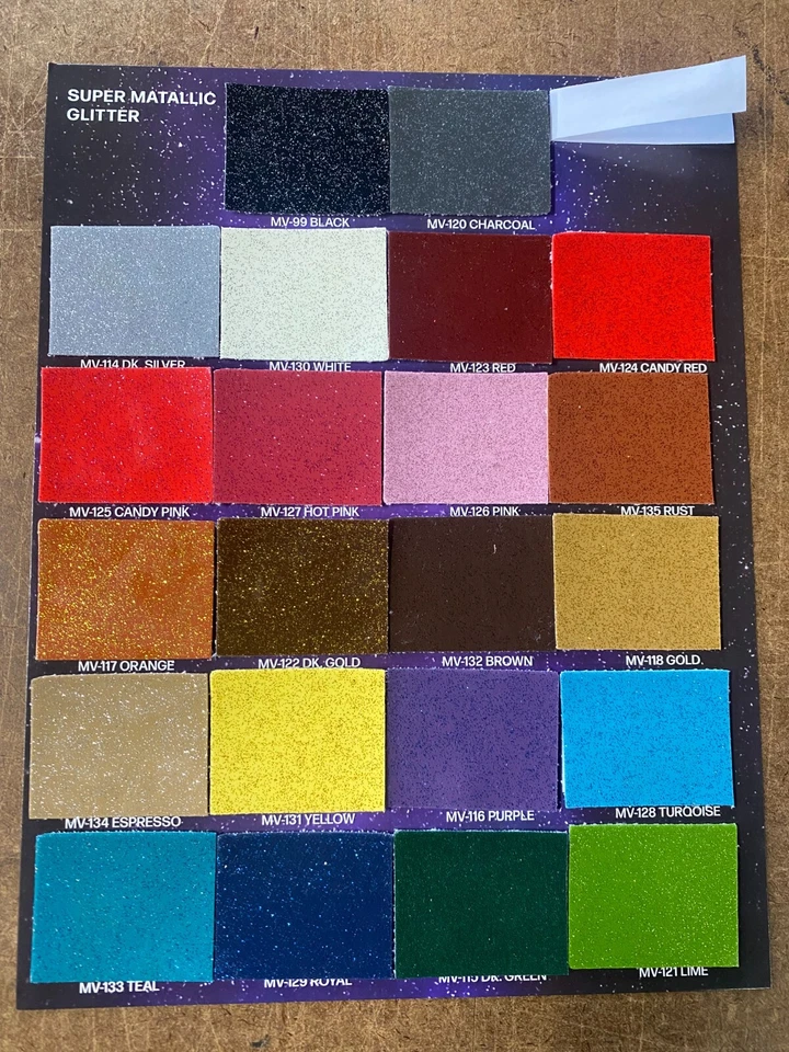 GLITTER FAUX LEATHER VINYL FABRIC BY THE YARD 54" WIDE SHINY SPARKLY - Image 1 of 1