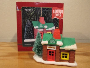 Original Lincoln Logs "New Home" Weihnachten Sammlerstück Carlton Ornament 1998 - Bild 1 von 11