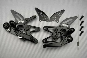 TRIUMPH Street Triple R RX 675 L67LR 2013-2017 Adjustable Back Pedals Black - Picture 1 of 7