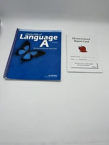 Abeka Language A Teacher Key, 3rd Edition, w. Homeschool Report Card - Picture 1 of 7