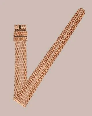 Pulseira de lagarto universal Geneve 13mm x 10mm vintage caramelo claro - Imagem 1 de 4