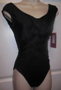 Dance Jozette Mirella Black MJ7194 Lattice Cap Sleeve Small Adult - Picture 1 of 4