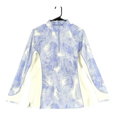 Peter Millar Women’s M Medium LS 1/4 Zip Pullover Top UPF 50 Tropical Beach - Image 1 of 4