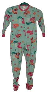 Circo Sleepwear Kids XS Fox Print Long Sleeve Warm Footie Pajama Flame Resistant - Picture 1 of 4