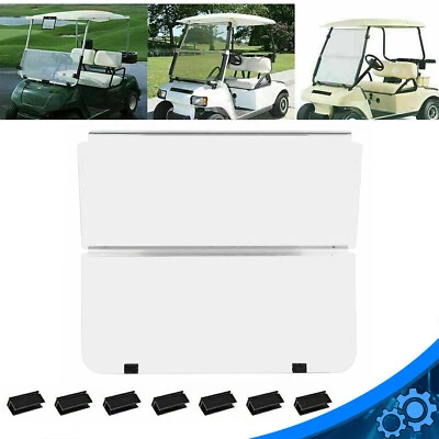 For Club Car DS 1982-2000.5 New Golf Cart Folding Windshield Windscreen Clear Foto 1 de 4