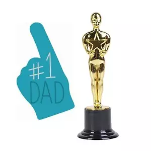 Happy Fathers Day #1 Dad Trophy Special Parent Love Award Gift Novelty - Picture 1 of 2