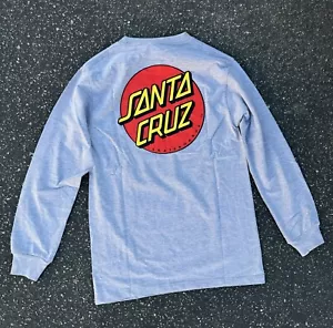 Santa Cruz Classic Dot T Shirt "Long-Sleeve" Skateboard Grey New Size MEDIUM - Picture 1 of 3