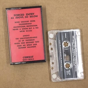 FORCED ENTRY Cassette Tape 90s Metal Thrash AS ABOVE SO BELOW ADVANCE PROMO - Picture 1 of 6