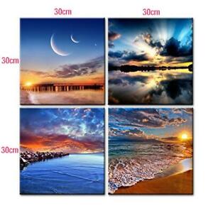 4x Modern Large Canvas Painting Picture Wall Art Poster Home Decor Unframed