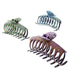 Pack Of 6 Assorted Paint Splash Effect 9Cm Round Barrel Hair Claws/ Clamps