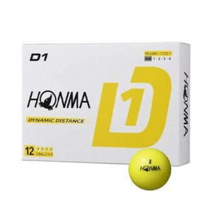 HONMA GOLF BALL D1 2024 Model BT2401 Yellow 【6 Dozen】72 Balls Set New Japan F/S - Picture 1 of 2