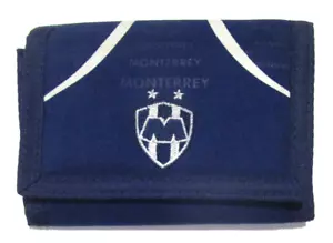Rayados Del Monterrey Sport Soccer Tri-Fold Wallet-Naby Blue White Liga MX - Picture 1 of 4