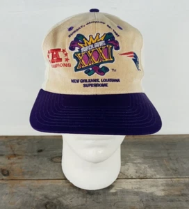 Superbowl Football Hat 31 XXXI Patriots Superdome 1997 AFC Champs Baseball Cap - Picture 1 of 3