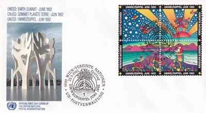 Naciones Unidas Viena 1992 Yvert 41/44 FDC Medio Ambiente VF - Imagen 1 de 1