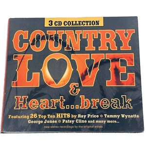 COUNTRY LOVE & HEART...BREAK - ORIGINAL ARTISTS - 30 TRAX - 3 DISC SET - Picture 1 of 12