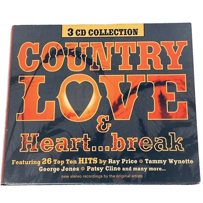 COUNTRY LOVE & HEART...BREAK - ORIGINAL ARTISTS - 30 TRAX - 3 DISC SET - Image 1 of 4