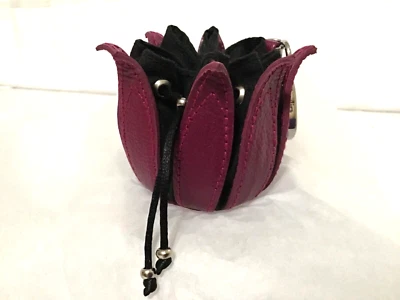 Monedero/llavero Bylin diseño holandés cuero morado cordón Foto 1 de 4