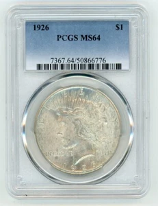 1926 PEACE DOLLAR $1 MS 64 PCGS - Picture 1 of 4