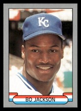 Bo Jackson 1989 Silver Border Up Close Star Card Kansas City Royals