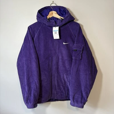 Chaqueta con capucha de pana Nike X Supreme Arc para hombre púrpura medio nueva con etiquetas Foto 1 de 4