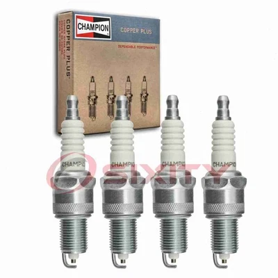4 pc Champion Copper Plus Spark Plugs for 1988-1992 Eagle Vista 1.5L L4 re - Image 1 of 4
