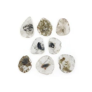 2.26 Ct Natural Loose Slice Shape Diamond 7.20 MM Salt And Pepper Diamond LQ1715 - Picture 1 of 8