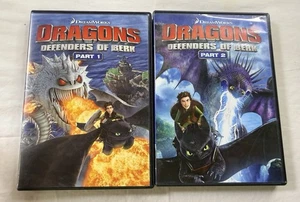 Dragons: Defenders of Berk Part 1 & 2 4-Disc DVD Set Dreamworks EUC No Scratches - Afbeelding 1 van 4