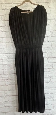 Nuevo Vestido Columna Acordeón Plisado Largo Negro Grande/XL/1X Norstrreom Prólogo Foto 1 de 4