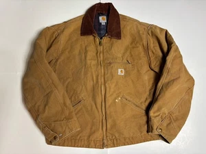Carhartt Detroit Jacket J001 BRN Canvas Blanket Lined in Size 3XL TALL - Bild 1 von 5