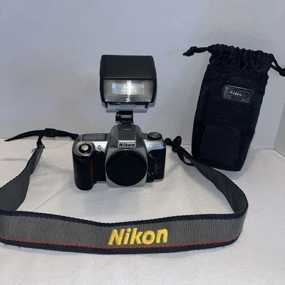 Nikon N65 35mm Camera Body With Nikon Speedlight SB 50DX Flash Power Tested Only - Image 1 of 4