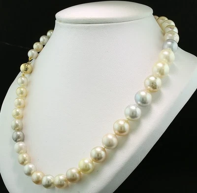 Südseeperlenkette mehrfarbig 8-12 mm  585 GG Wert 6.000 EURO - Bild 1 von 4