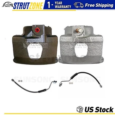 Pinzas de freno delanteras y manguera de freno para Ford Bronco F-100 F-150 F-250 1980 Foto 1 de 4