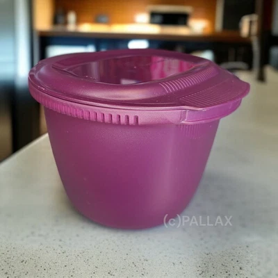 TUPPERWARE I60 RUNDER PASTA-MEISTER 3,0 L LILA REIS NUDELN MIKROWELLE - Bild 1 von 2