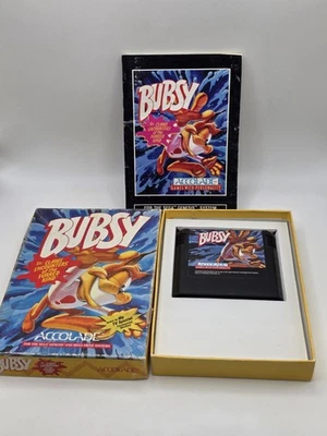 Bubsy in Claws Encounters of the Furred Kind (Sega Genesis, 1993) Complete CIB - Image 1 of 4