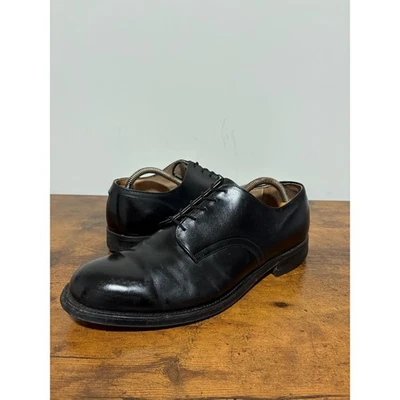 80s vintage US Navy military service shoes oxford leather size 10 443710 - Image 1 of 4